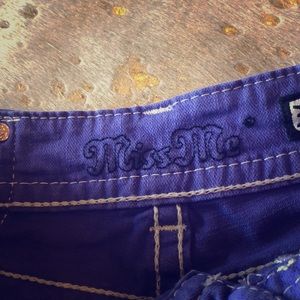Purple miss me shorts size 30